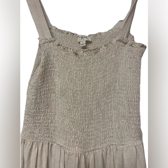 NWOT Umgee Smocked Linen Blend Jumpsuit in Oatmeal Size S all seasons - Picture 6 of 9
